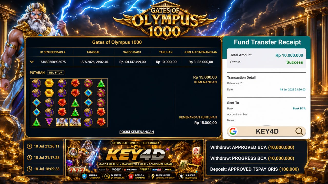 🔥 ZEUS GACOR KEY4D 🔥
DEPOSIT : RP 100.000
WITHDRAW : RP 10.000.000
LINK DAFTAR: 
