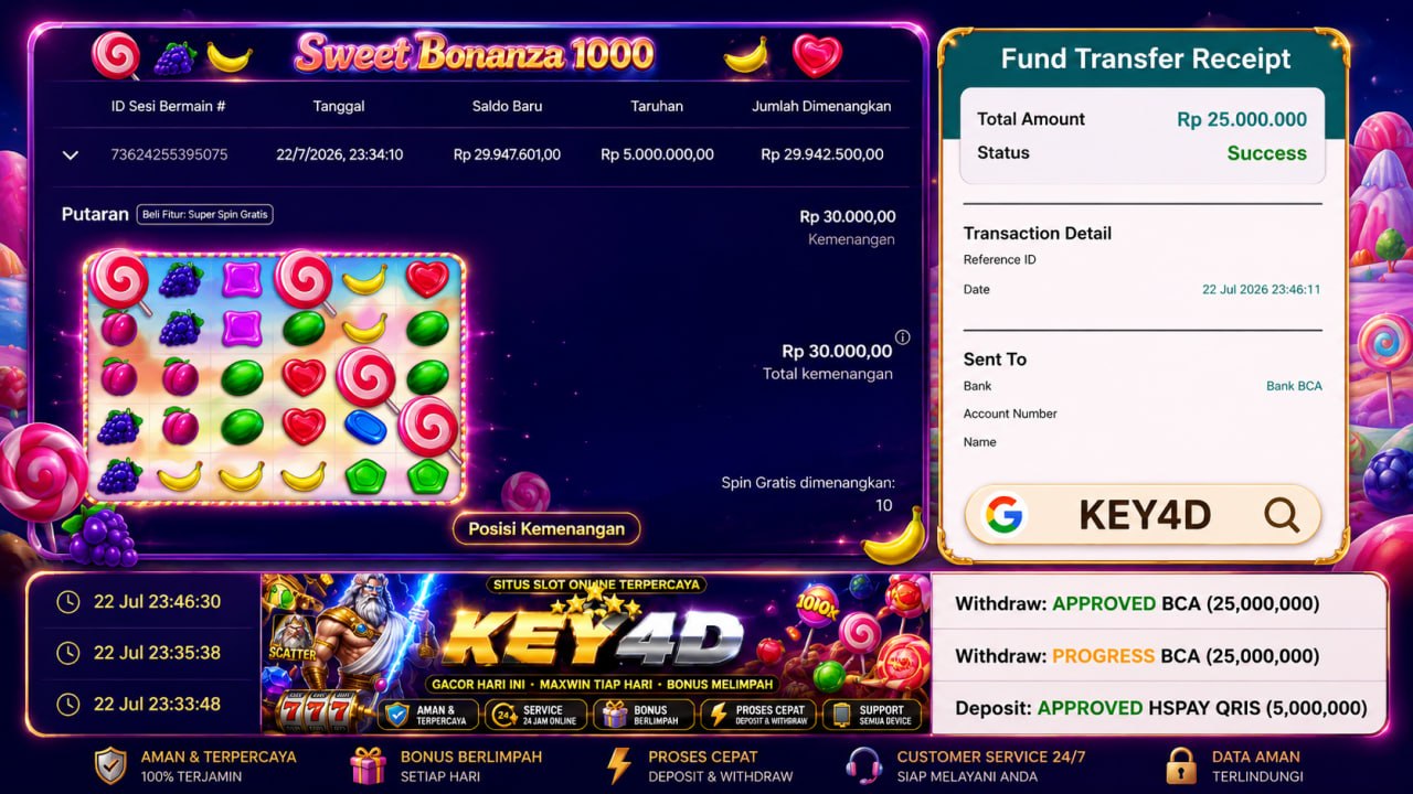 🔥 DEPOSIT LANGSUNG BUYSPIN GACOR 🔥
DEPOSIT : RP 5.000.000
WITHDRAW : RP 25.000.0