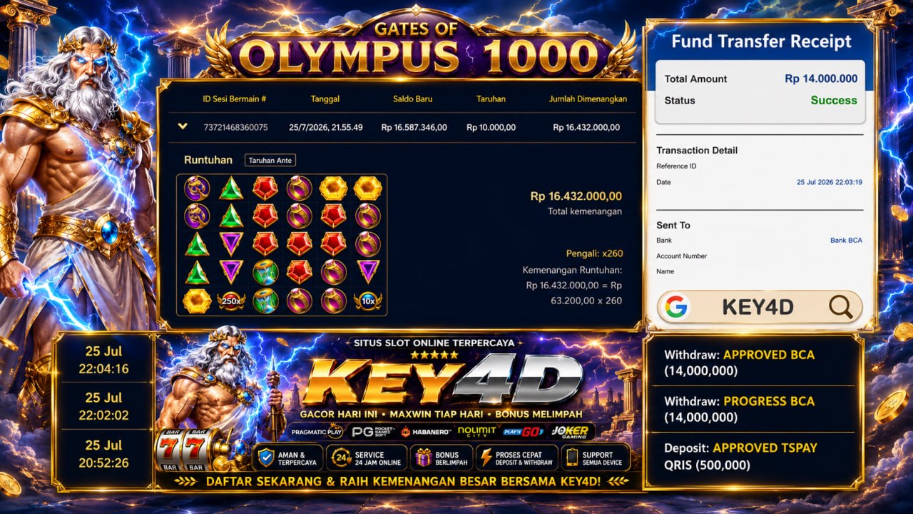 🔥 GACOR KEY4D 🔥
DEPOSIT : RP 500.000
WITHDRAW : RP 14.000.000
LINK DAFTAR: https