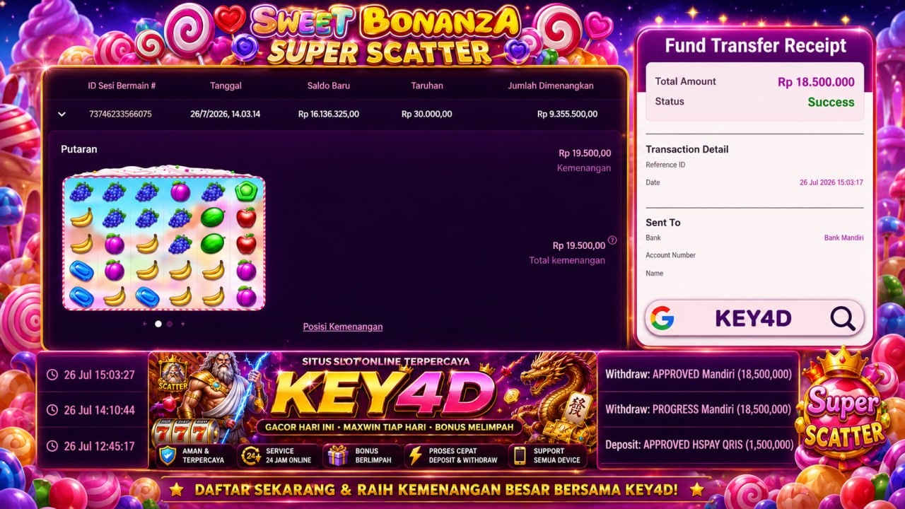 🔥 GACOR KEY4D 🔥
DEPOSIT : RP 1.500.000
WITHDRAW : RP 18.500.000
LINK DAFTAR: htt