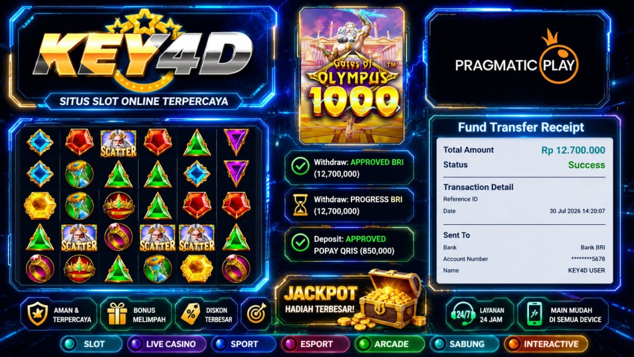 🔥 GACOR KEY4D 🔥
DEPOSIT : RP 850.000
WITHDRAW : RP 12.700.000
LINK DAFTAR: https