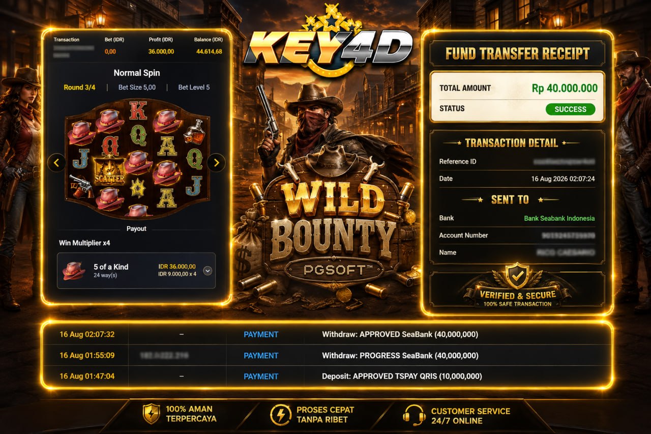 🔥 SELAMAT KEPADA MEMBER KEY4D 🔥
🎗AGEN SITUS TERPERCAYA🎗
✅ C𝗼𝗯𝗮 𝗱𝘂𝗹𝘂 — 𝗺𝗲𝗻𝗮𝗻𝗴 𝗯𝗮𝗿