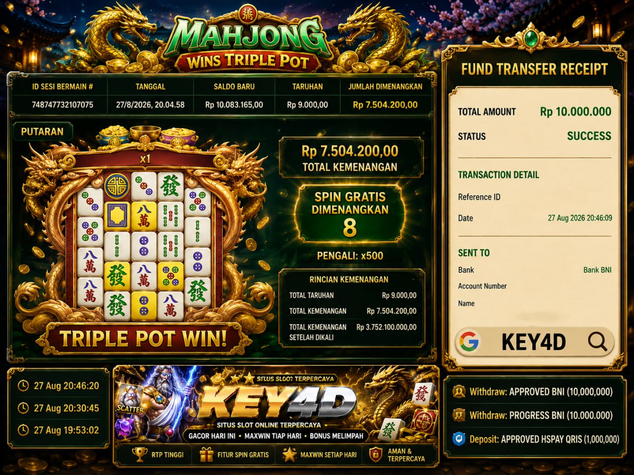 🔥 GACOR KEY4D 🔥
DEPOSIT : RP 1.000.000
WITHDRAW : RP 10.000.000
LINK DAFTAR: htt