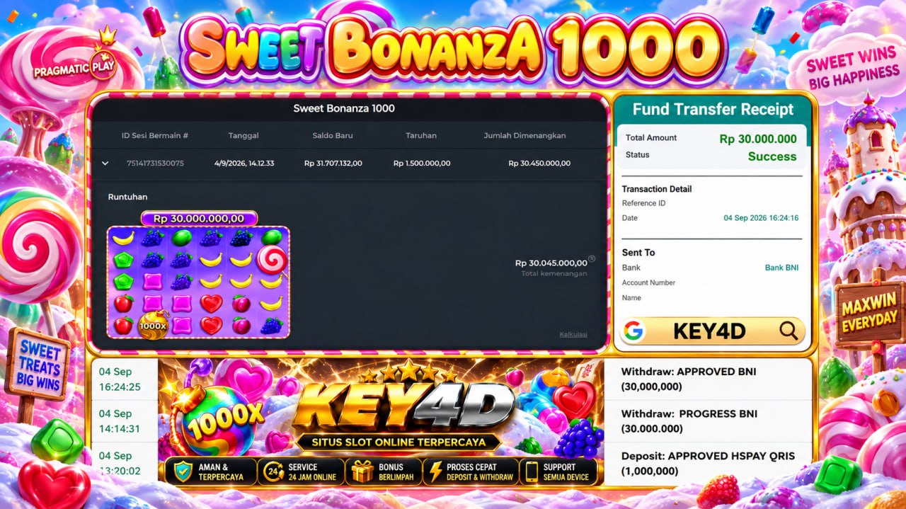 🔥 GACOR KEY4D 🔥
DEPOSIT : RP 1.000.000
WITHDRAW : RP 30.000.000
LINK DAFTAR: htt